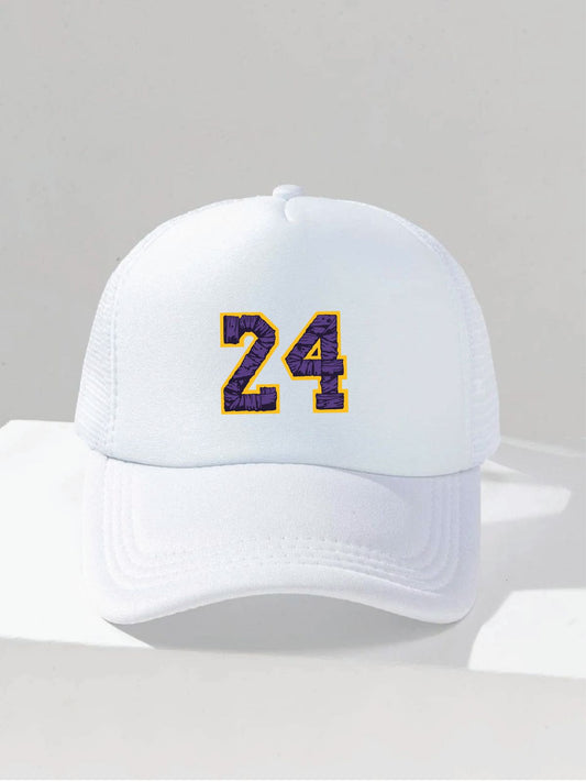 24 Printed White Cap