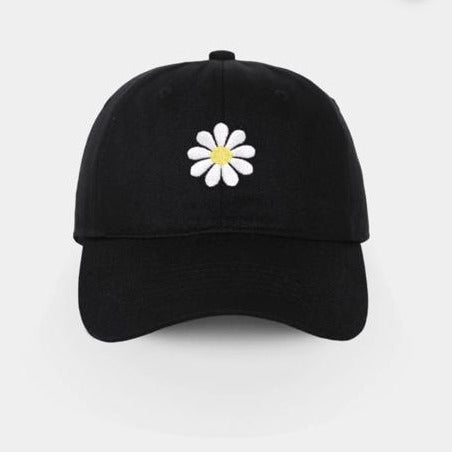 Daisy Black Suide Cap